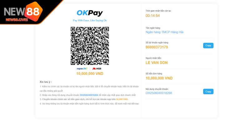 Lỗi phổ biến khi nạp tiền NEW88 và cách khắc phục hiệu quả